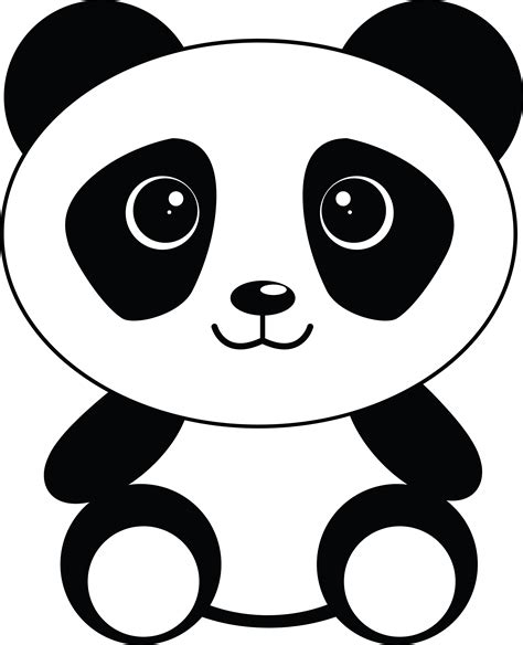 Download Big Image Panda Clipart Black And White Png Download