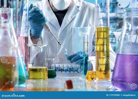 Chemical Engineer Working In The Research Laboratory Stock Image
