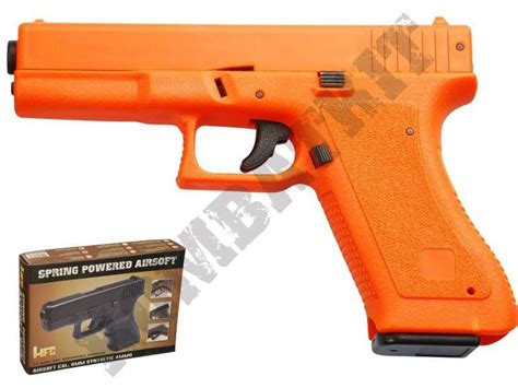 Ha117 Bb Gun Glock Replica Pistol Orange Two Tone Airsoft Hand Guns Kombatkit