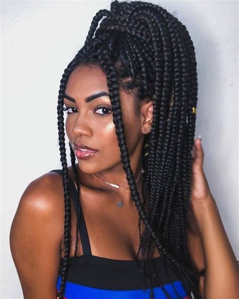 Jumbo Box Braid Hairstyles For Black Women Protective Styles For