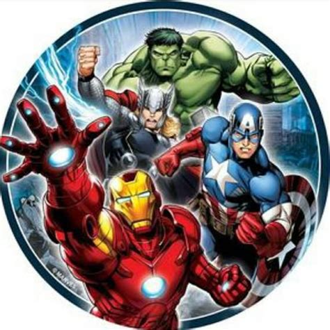 Marvel Round Edible Image *customize for FREE* | Avengers cake topper