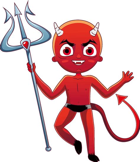 Devil Clipart Trident Devil Cartoon Transparent Background Free