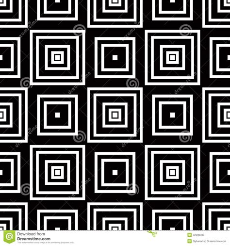 Seamless Geometric Pattern Simple Vector Black And White
