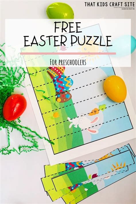 Easter Puzzle For Preschoolers That Kids Craft Site
