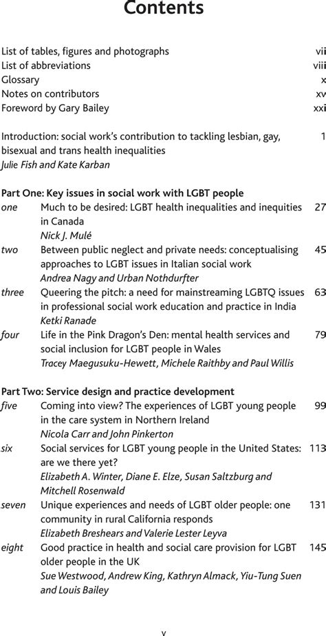 Contents LGBT Health Inequalities