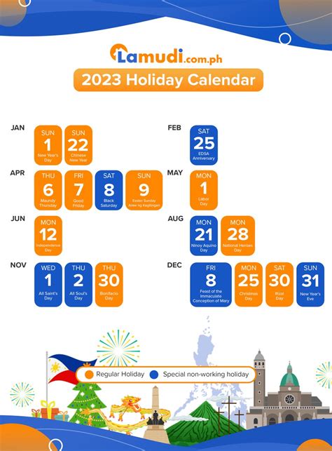 2023 Philippines Calendar With Holidays 2023 Philippines Calendar