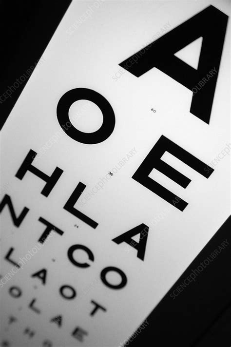 Alphabetical Eye Testing Chart Stock Image C0464848 Science