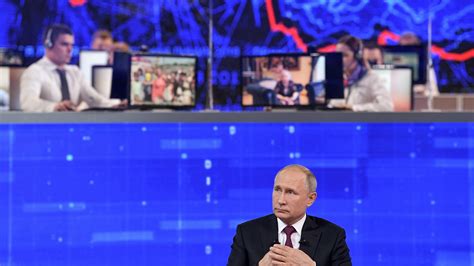 russian discontent surfaces in putin s annual call in show the new york times