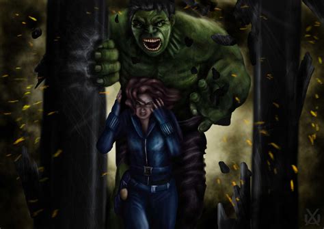 Hulk And Black Widow By Xantheunwinart On Deviantart
