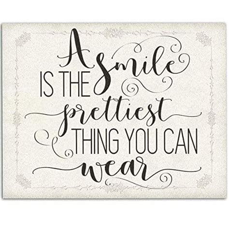 A Smile Is The Prettiest Thing 11x14 Unframed Typography