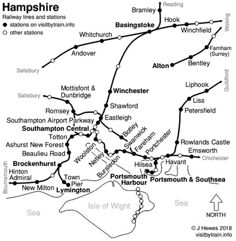 Train Line Map Hampshire Train Maps