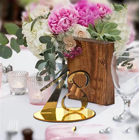 Acrylic Table Numbers For Weddings And Events Standing Numbers Gold