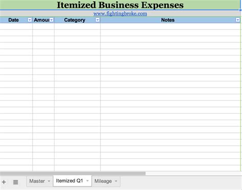 business expense spreadsheet template  db excelcom