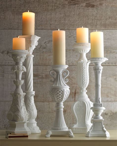 White Candleholders White Candle Holders Candles Candle Holders