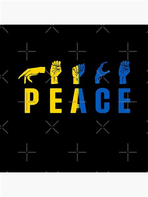 Peace For Ukraine Sign Language Asl Support Ukraine Map Ukrainian Flag