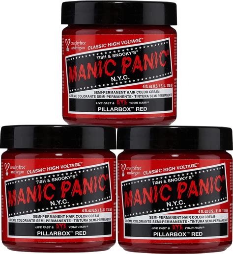 Manic Panic Pillarbox Red Classic Creme Vegan Cruelty Free Red Semi
