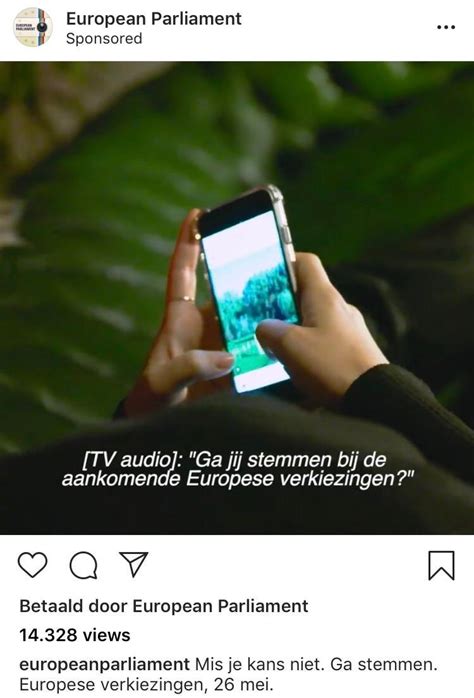 Het Europese Parlement Zit Nu Fake News Reclames Rond Te Gooien Op Instagram Waar De Datum 26