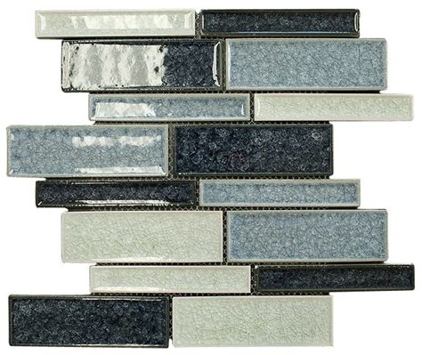 Sky Blue Glossy Crackle Crystal Mosaic Tiles Z Pattern Sheet Size 12 3 4 X 11 3 4 X 3 8 Tile