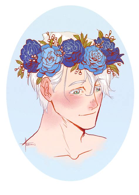 Victuuri Flower Crowns ˶ ‿ ˶ As Stickers And More On Redbubble