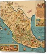 Mapa Ilustrado De La Republica Mexicana Publicado Por Margaret M Crane Eugenio Fischgrund