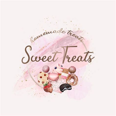 Sweet Treats Logo Design Premade Bakery Logo Custom Bakery Logo Cake