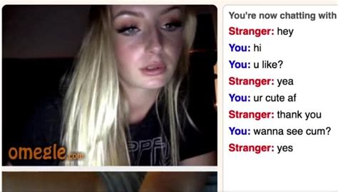 Cute Blonde Omegle Girl Rubs Her Perky Tits