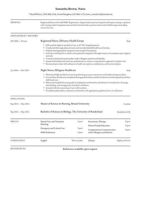 Nurse Cv Examples And Writing Tips 2024 Free Guide ·