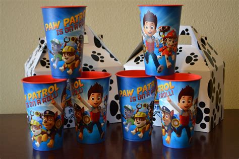 PAW patrol cups - set of 6 | Paw patrol centerpiece, Paw patrol cups, Paw patrol party