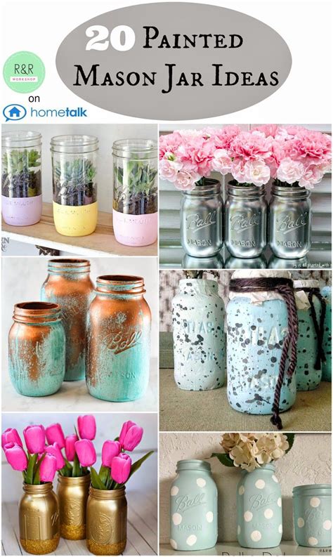 Painted Mason Jar Ideas Mason Jar Crafts Diy Mason Jar Projects