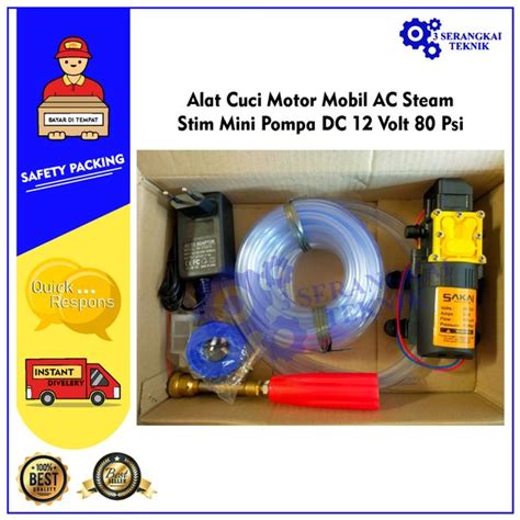 Jual Alat Cuci Motor Mobil Ac Steam Stim Mini Pompa Dc 12 Volt 80 Psi