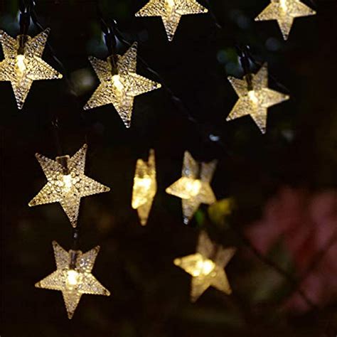 Solar Star String Lights Outdoor Powered Twinkle Fairy 30ft 50led