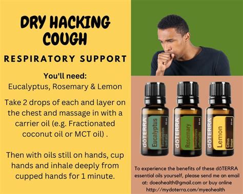 Dry Hacking Cough Support With Dōterra In 2023 Doterra Oil Recipes