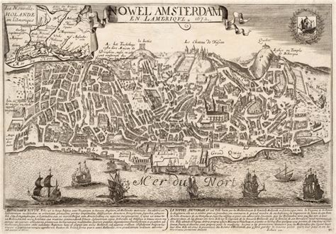 Map Of New Amsterdam Issued In 1672 By French Publisher Gerard