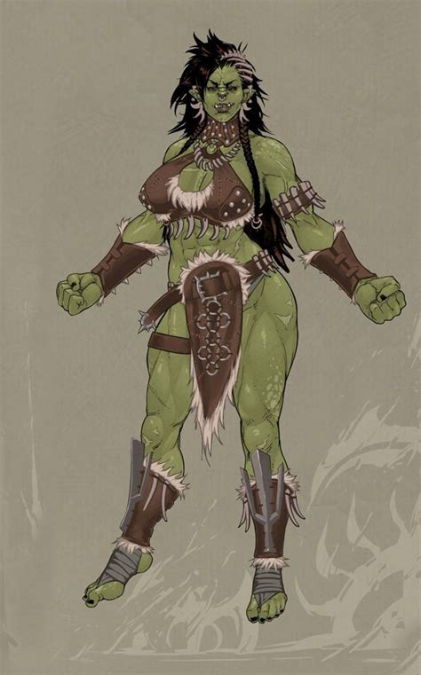 Pin By Jade On Orc S Female Orc Fantasy Character Design Orc Female