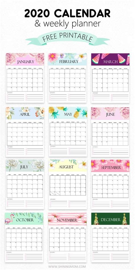 Get ready to download free printable three months calendar from january to march, april to june, july to september & october to december. Free Printable Girly Calendar 2020 | Calendar Printables ...