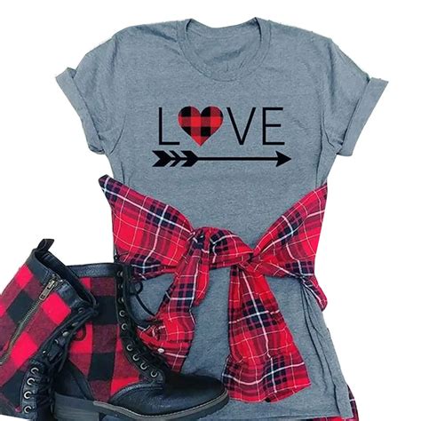 Happy Valentines T Shirt Women Clothes Love Printed 2018 Spring Summer