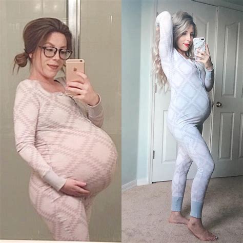 Triplets Compared To Singleton Big Pregnant Pretty Pregnant