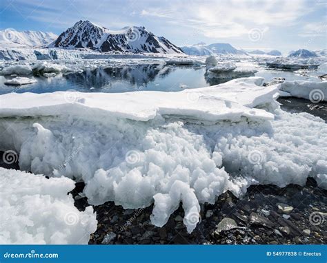 Arctic Glacier Landscape Spitsbergen Stock Photo Image Of Melting