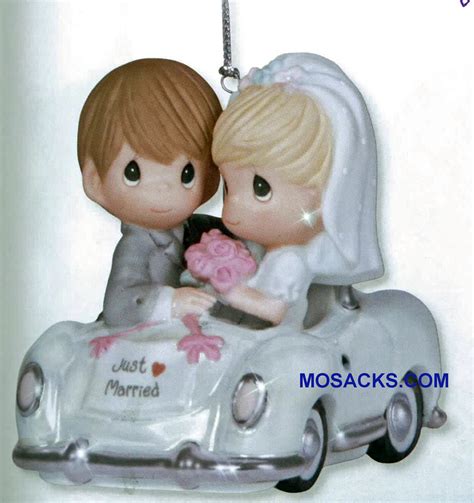 The Precious Moments Just Married Ornament 3" High #131008 is a