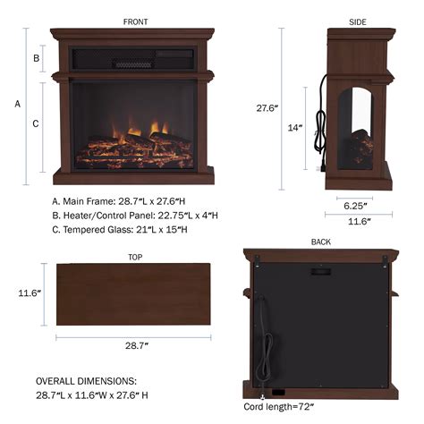 Free Standing 3 Sided Electric Fireplace Fireplace World