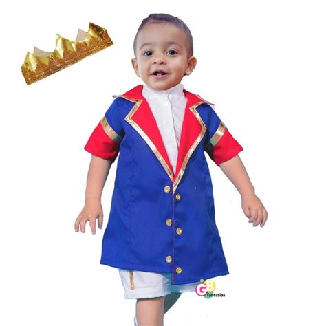 Fantasia Pequeno Príncipe Azul Royal Verão Infantil Elo7