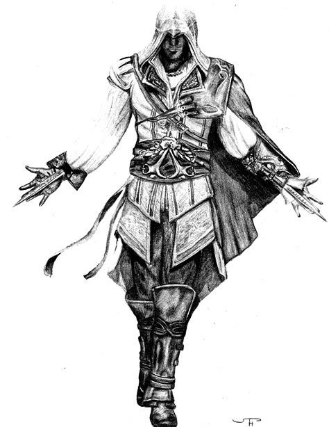 2013 Pencil Drawing Ezio Auditore Assasins Creed Assassins Creed Art Assassins Creed