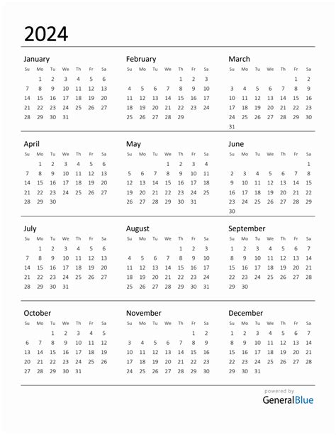 Printable Calendar For 2024