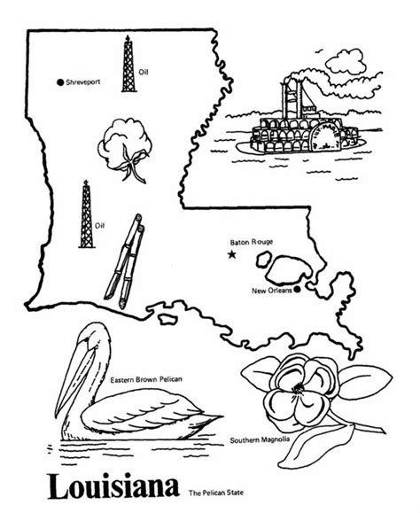 Louisiana State Symbols Coloring Pages Coloring Home
