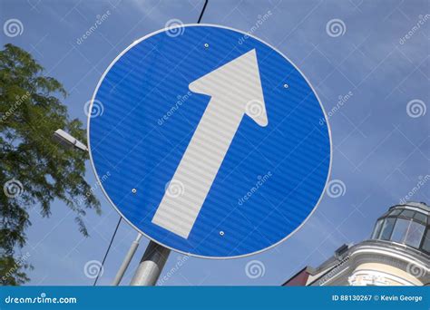 One Way Traffic Sign Stock Image Image Of Objective 88130267