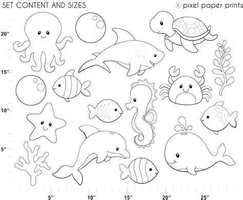 Sea Creatures Coloring Pages At Free Printable
