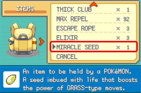 How To Get A Miracle Seed In Pokémon Firered And Leafgreen Master Noobs