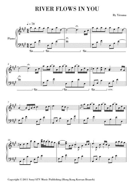 River Flows In You By Yiruma Piano Sheet Music Advanced Level My Xxx