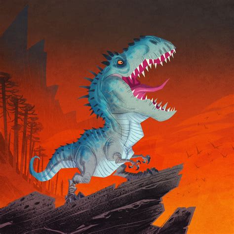 giganotosaurus johan egerkrans on artstation illustration from första dinosaurieboken [ my