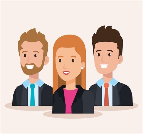Premium Vector Business People Group Avatars Characters